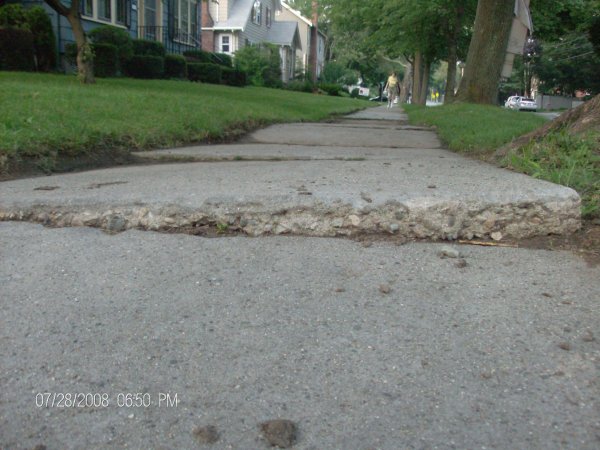 Try getting over this bad boy with a scooter - let alone a wheelchair or walker!