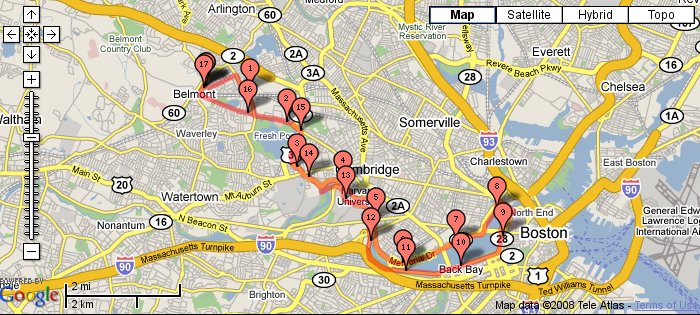 17 Mile Run along The Charles